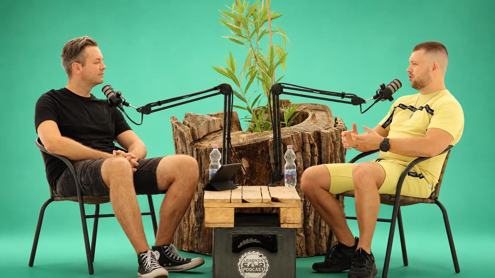 Backend Alchemist team member in conversation during a podcast recording